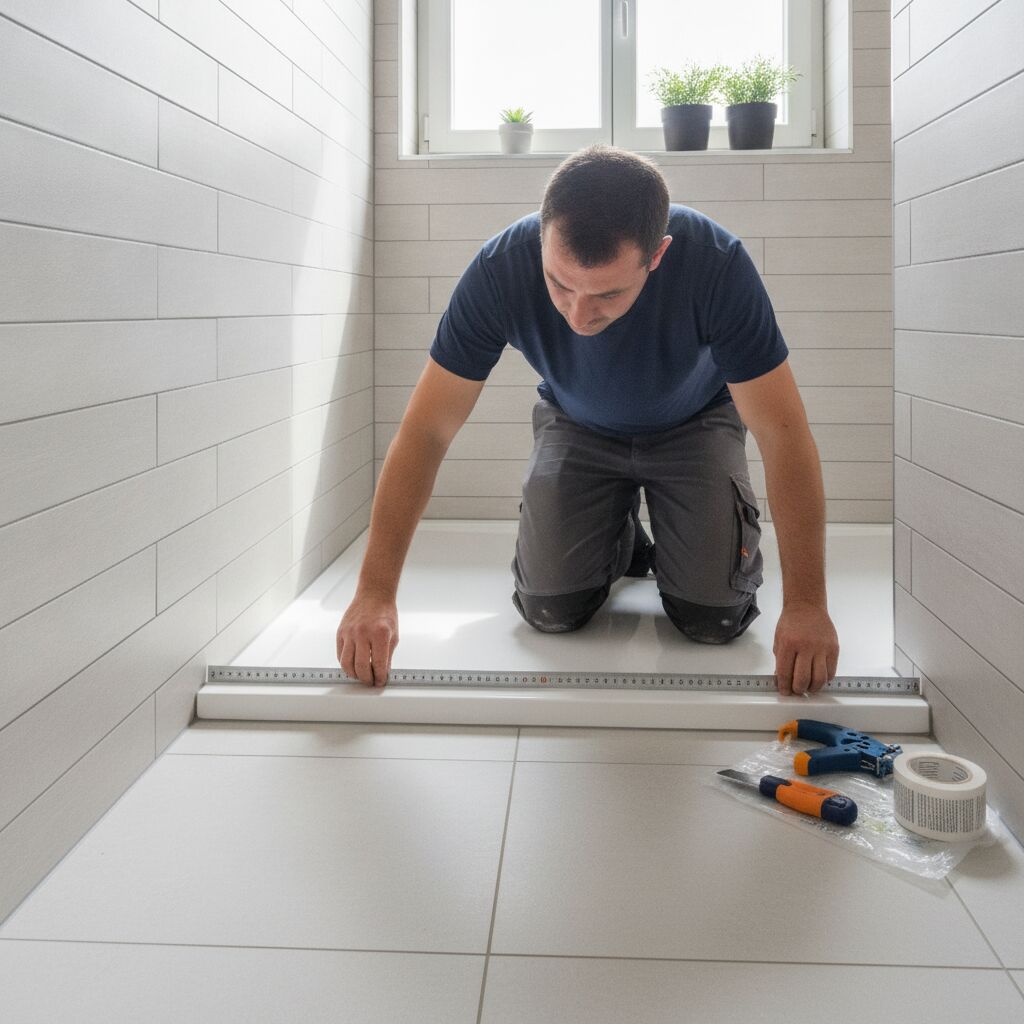 Découvrez des solutions pratiques et efficaces pour combler l'espace entre le receveur de douche et le sol, garantissant une étanchéité parfaite et un rendu esthétique.